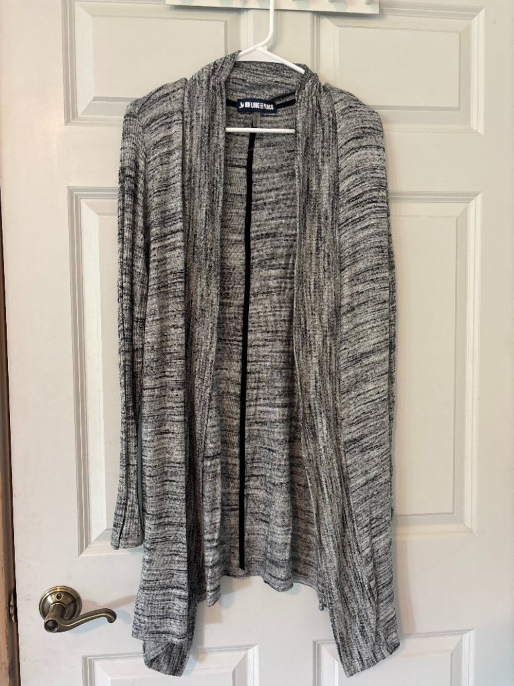 Grey and black long cardigan